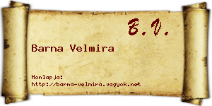 Barna Velmira névjegykártya